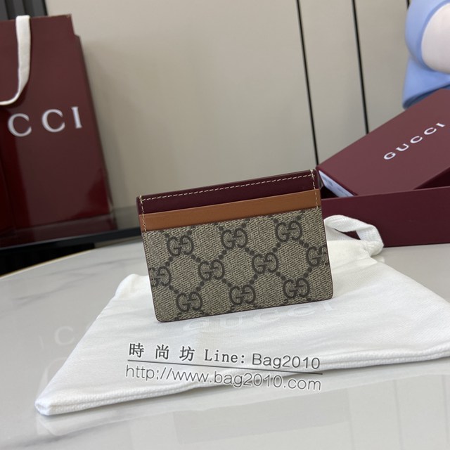 Gucci專櫃古馳最新款飾小狗細節GG迷你錢包卡夾卡包 jh2036型號：818769